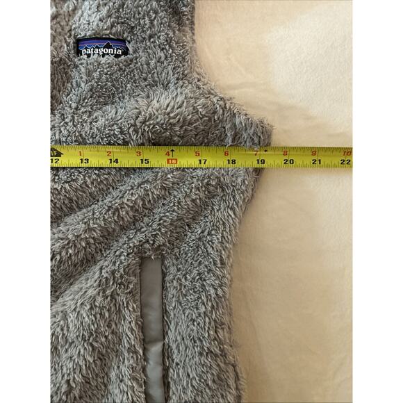 Patagonia Vest Jacket Adult M Gray Los Gatos Fuzzy Fleece Pile Logo Casual Women - Picture 7 of 7